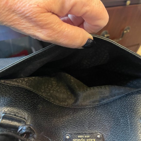 Kate Spade black leather large pocketbook - Picture 2 of 11
